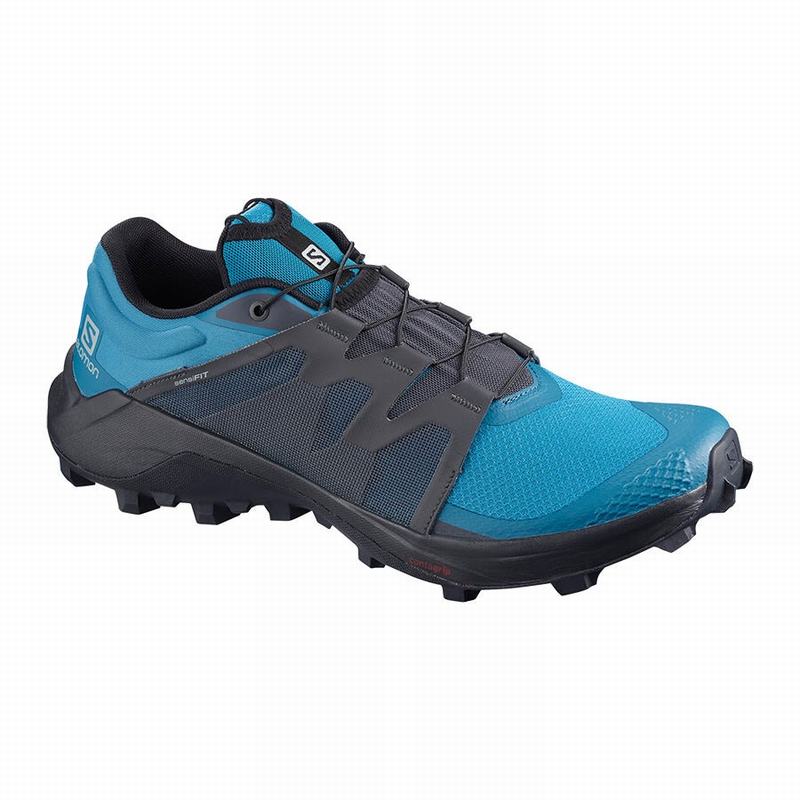 Salomon WILDCROSS Zapatillas Trail Running Hombre - Azules / Negras - Colombia (90354-AYZR)